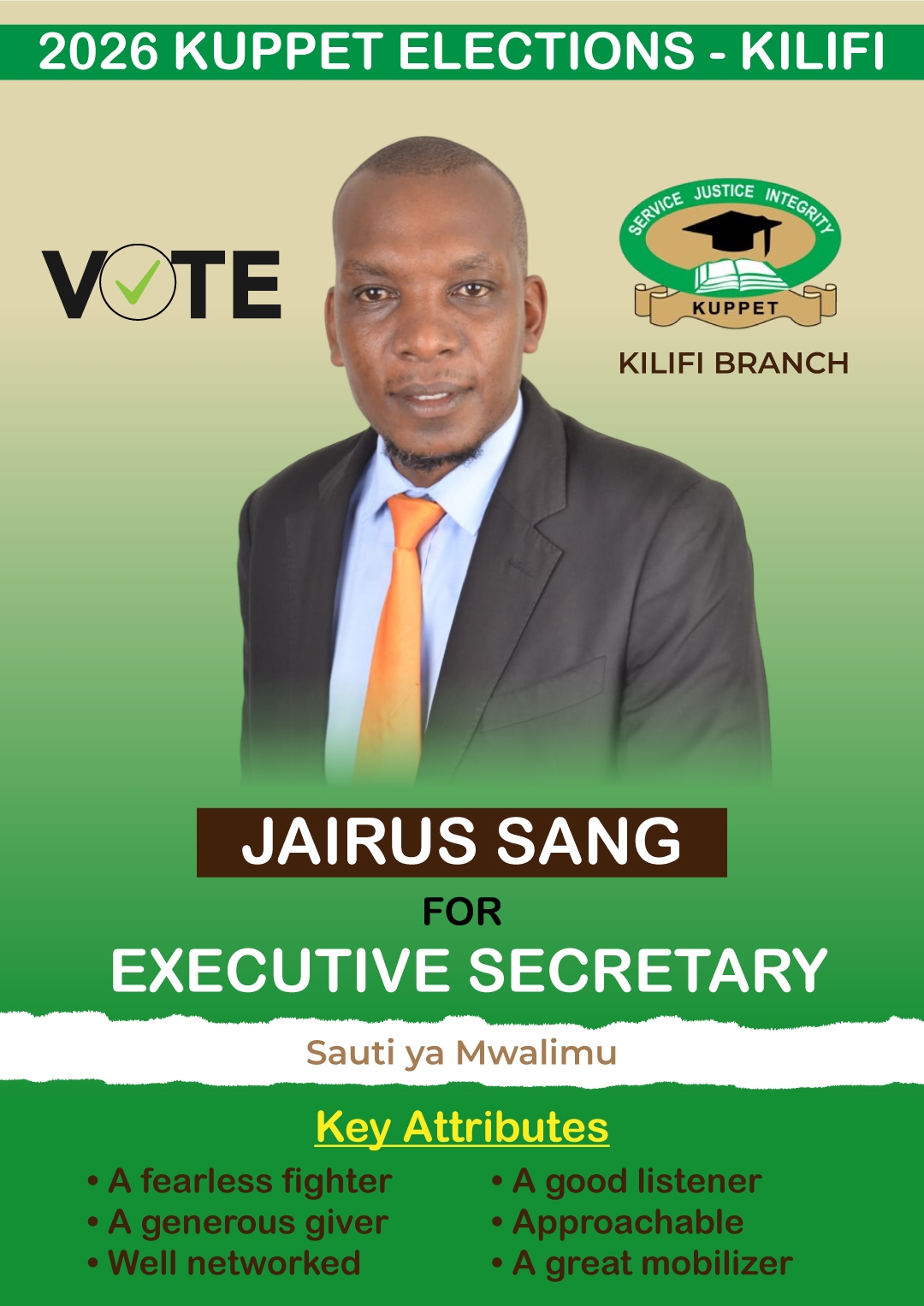 Kuppet Kilifi Voting Campaign